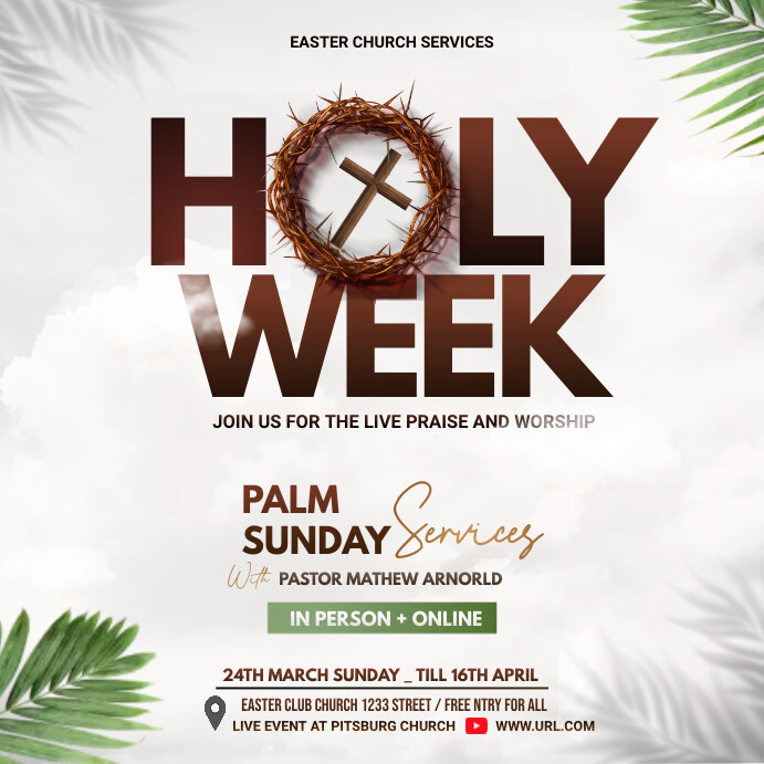 Holy Week Sample Posts Holy week Instagram post Template | PosterMyWall