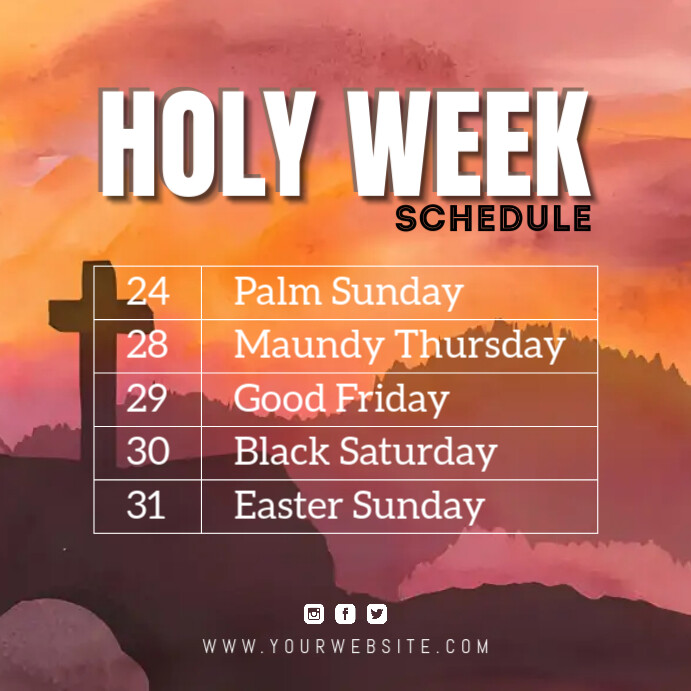 Holy Week Sample Posts Copy of holy week instagram post | PosterMyWall
