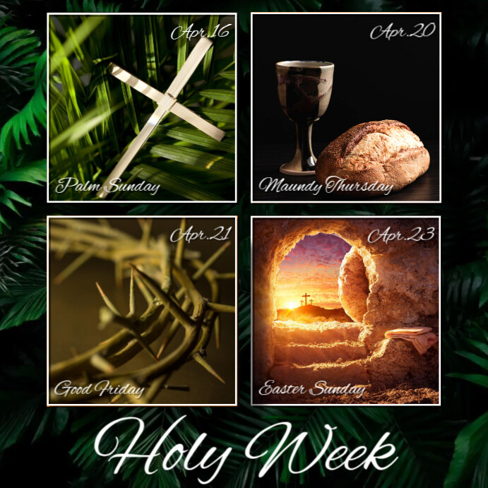 Holy Week Sample Posts Holy Week Instagram Template | PosterMyWall