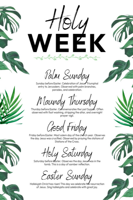 Holy Week Poster Template | PosterMyWall