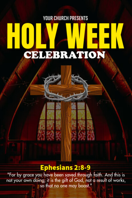 Holy Week Library Display HOLY WEEK POSTER.KC Template | PosterMyWall