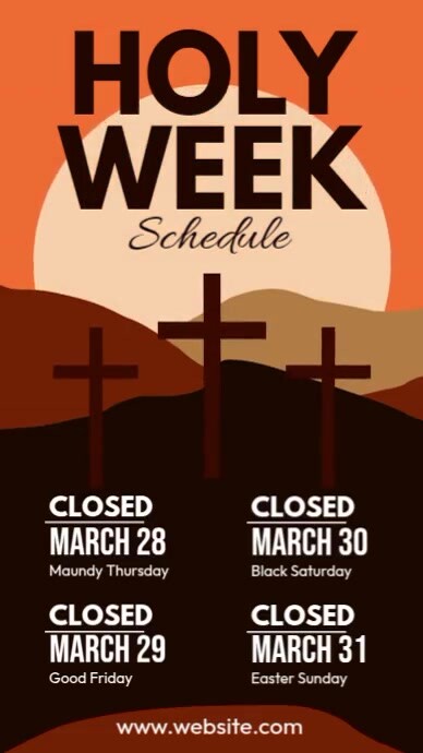 Copy of Holy Week Schedule Ads | PosterMyWall