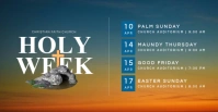 holy week schedule church calendar Facebook Event Cover template