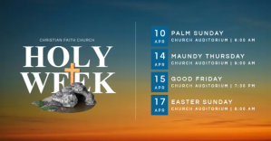 holy week schedule church calendar Facebook Event Cover template