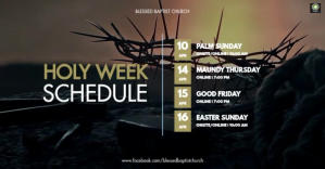 Holy Week Schedule ภาพที่แชร์บน Facebook template