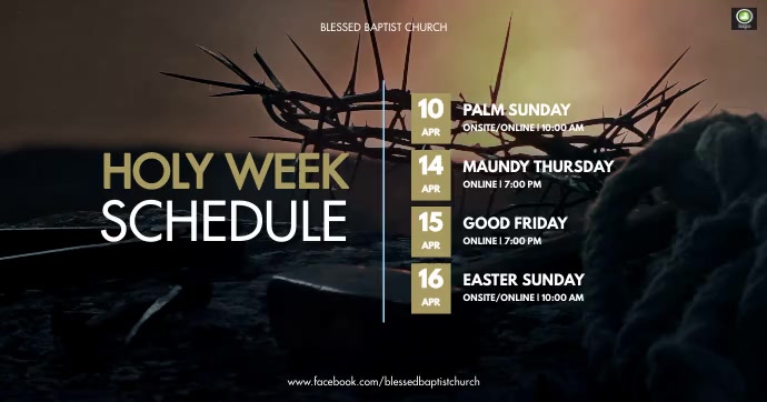 Holy Week Program Sytle Copy of Holy Week Schedule | PosterMyWall