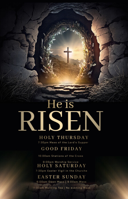 Holy Week Professional Holy week schedule Template | PosterMyWall