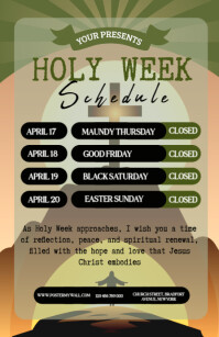 Holy Week Schedule Template | PosterMyWall