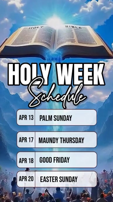 Holy Week Schedule Template | PosterMyWall