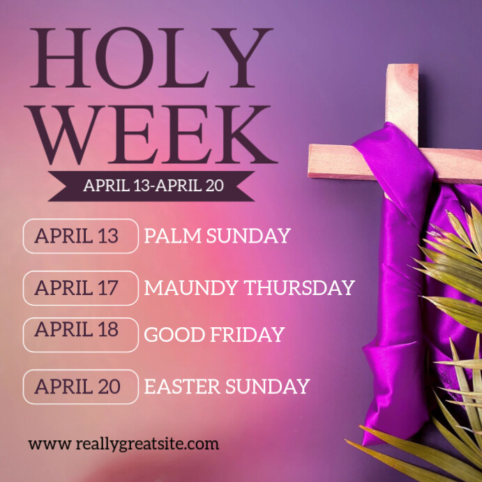 Copy of Holy week schedule | PosterMyWall
