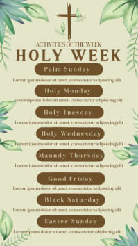Holy Week Schedule Instagram Story template