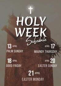 Holy Week Schedule Template | PosterMyWall