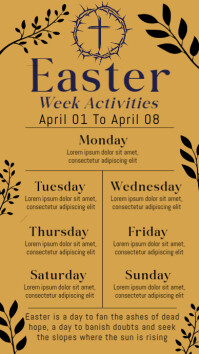 Holy Week Schedule Template | PosterMyWall
