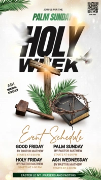Holy week schedule Instagram Story template