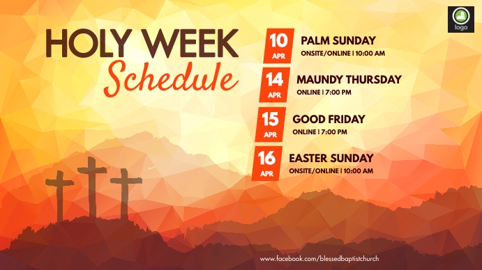Holy Week Schedule Template | PosterMyWall Holy Week Schedule Template | PosterMyWall