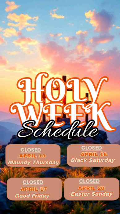 Modello Holy Week Schedule Instagram Story | PosterMyWall