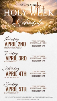 Holy Week Schedule Instagram Story Video template