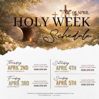 Holy Week Schedule Square Video template