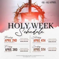 White Holy Week Schedule Vierkant Template