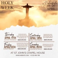 Holy Week Schedule VIdeo Instagram template