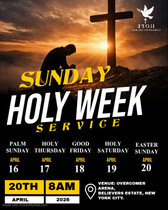 Copy of Holy Week Service Instagram Portrait | PosterMyWall