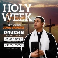 Holy Week Church Service Video Ads Template | PosterMyWall