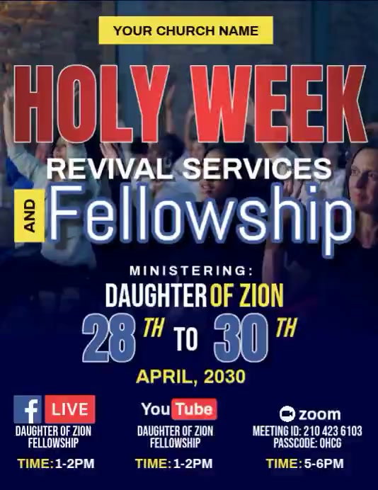 Copy of Holy Week Services | PosterMyWall