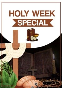 Holy Week Five HOLY WEEK POSTER Template | PosterMyWall