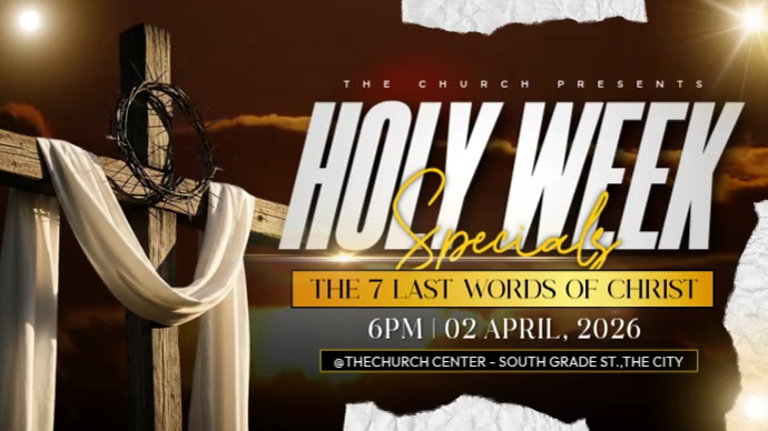 Holy Week Postre Holy Week Reflection And Prayer Template | PosterMyWall