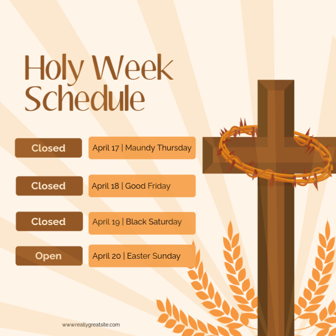 Holy Week Template | PosterMyWall