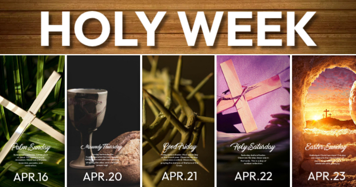 Black Holy Week Facebook Post Template | PosterMyWall