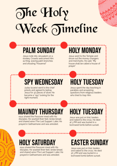Holy Week Timeline Template | PosterMyWall