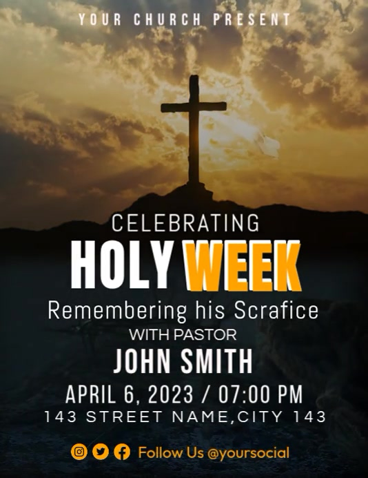 Holy Week Video Ads Template | PosterMyWall