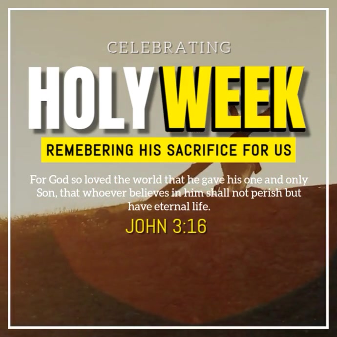 Modèle Holy Week Video Ads | PosterMyWall