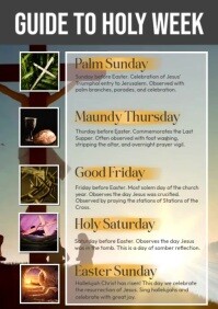 Holy Week Program Sytle Holy Week Schedule Video Template | PosterMyWall