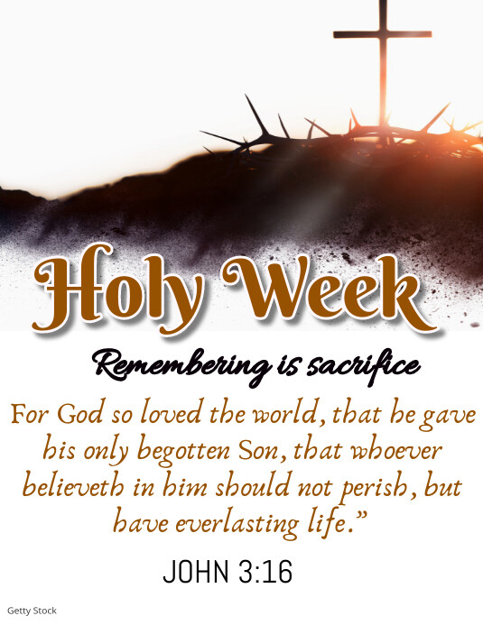 Holy Week Short Message Holy Week wishes design template | PosterMyWall