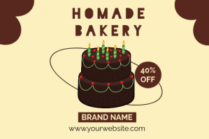 Amarelo Homade Bakery Shop Label Template Label