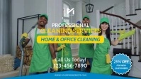 Home & Office Cleaning Services Video Ad Affichage numérique (16:9) template