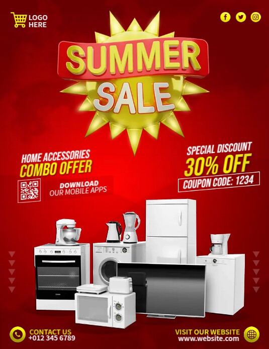 Pinterest Accessory Advertisements Home Accessories Ads Template | PosterMyWall