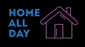 Home All Day zoom meeting background Apresentação (16:9) template