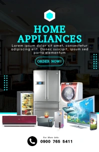 Home appliances flyers Tabloid template