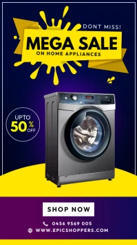 Home appliances Instagram story flyer template