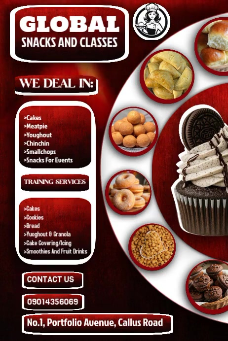 Home bakery menu template | PosterMyWall