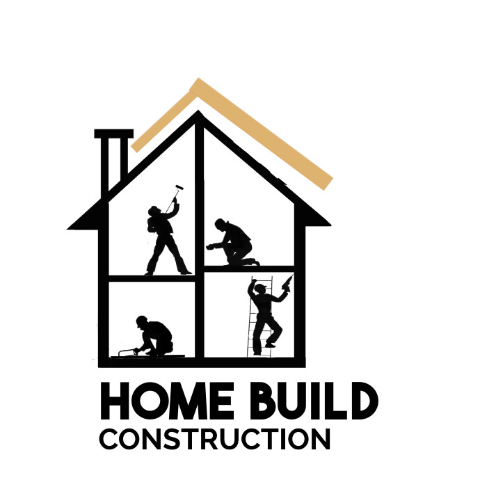 Home build construction logo design template