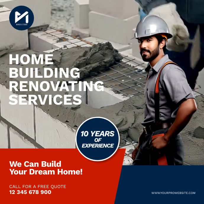 Home Building & Renovating Services Square (1:1) template
