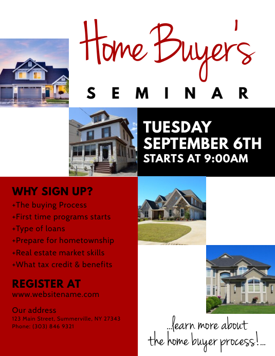 Home Buyer's Seminar Flyer Template PosterMyWall Home Buyer's Seminar Flyer Template PosterMyWall