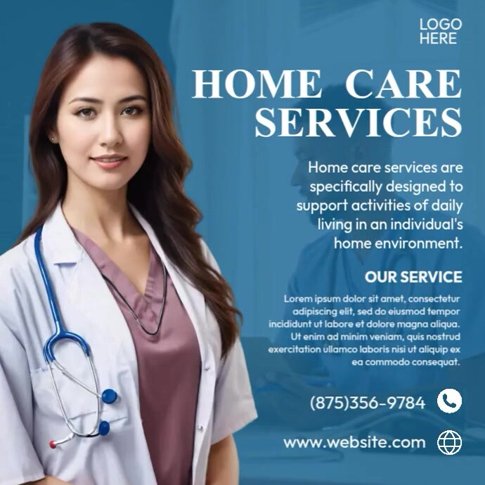 Home Care Service Ads Template | PosterMyWall