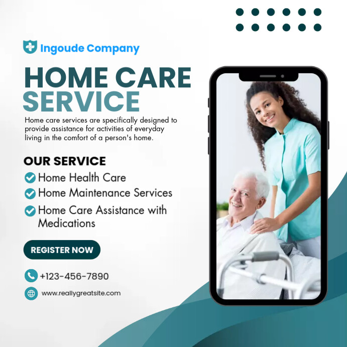 HOME CARE SERVICE Instagram Post template