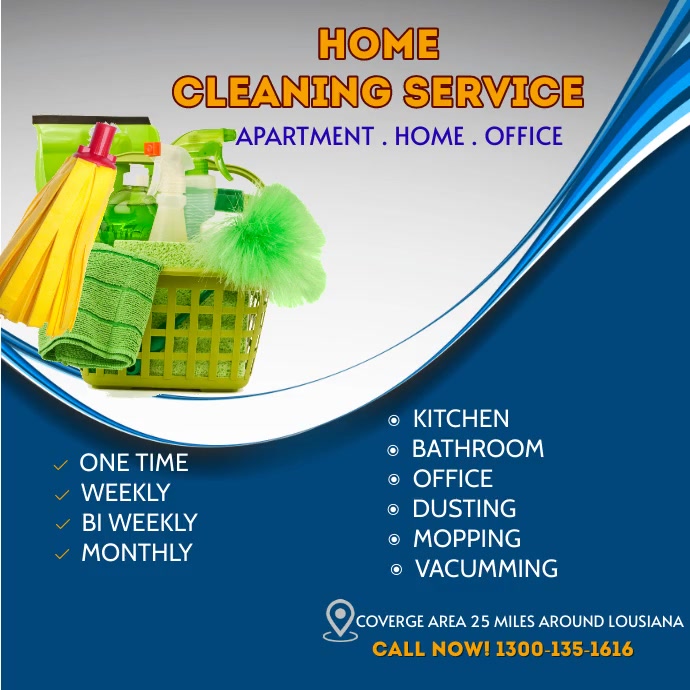 Home cleaning service Instagram 帖子 template