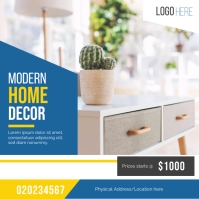 White Home Decor Sale Square Template